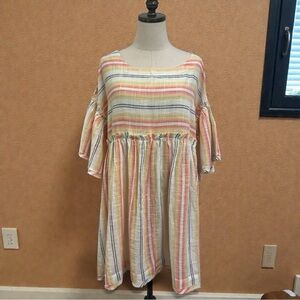 **LIKE NEW** Free People Multicolor Striped Mini Dress